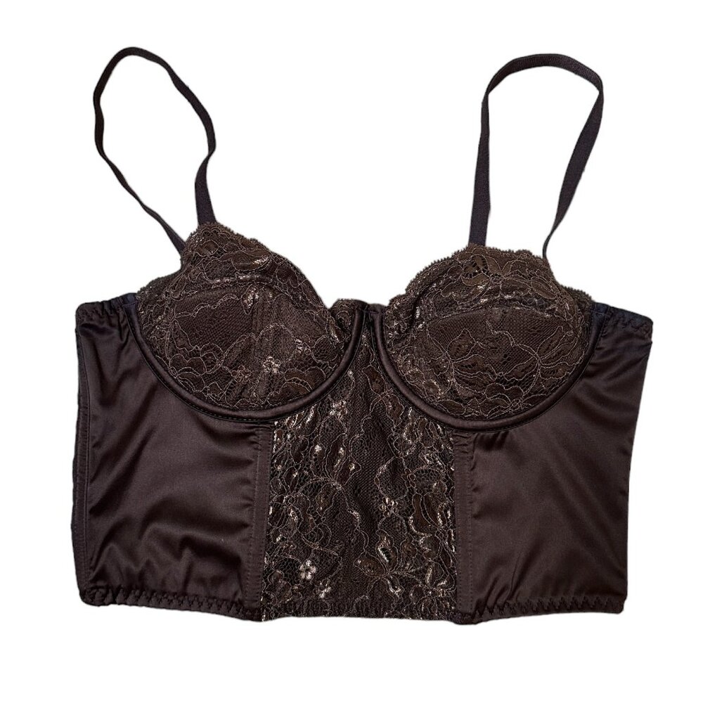 URBAN OUTFITTERS Out From Under Satiny Corset Bra Top - small